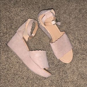 Nude wedges 2.5 inch